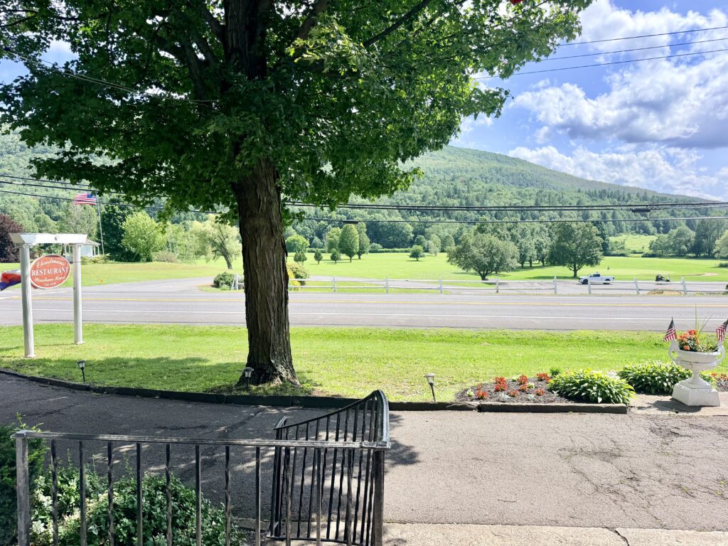 View from front porch of Inn overlooking Pleasant Valley